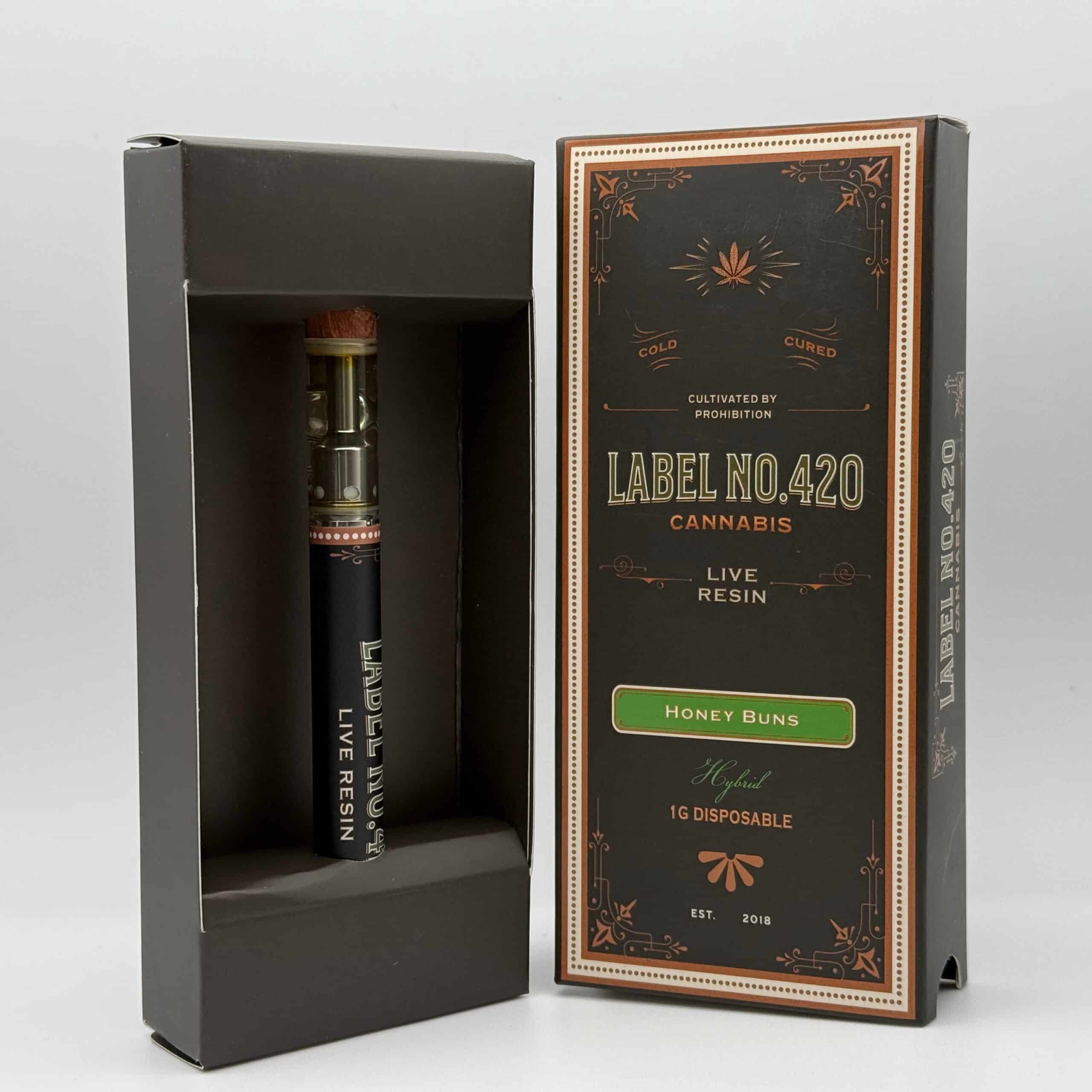 HONEY BUNS Live Resin Disposable - Label No.420 - SacredLeafKC