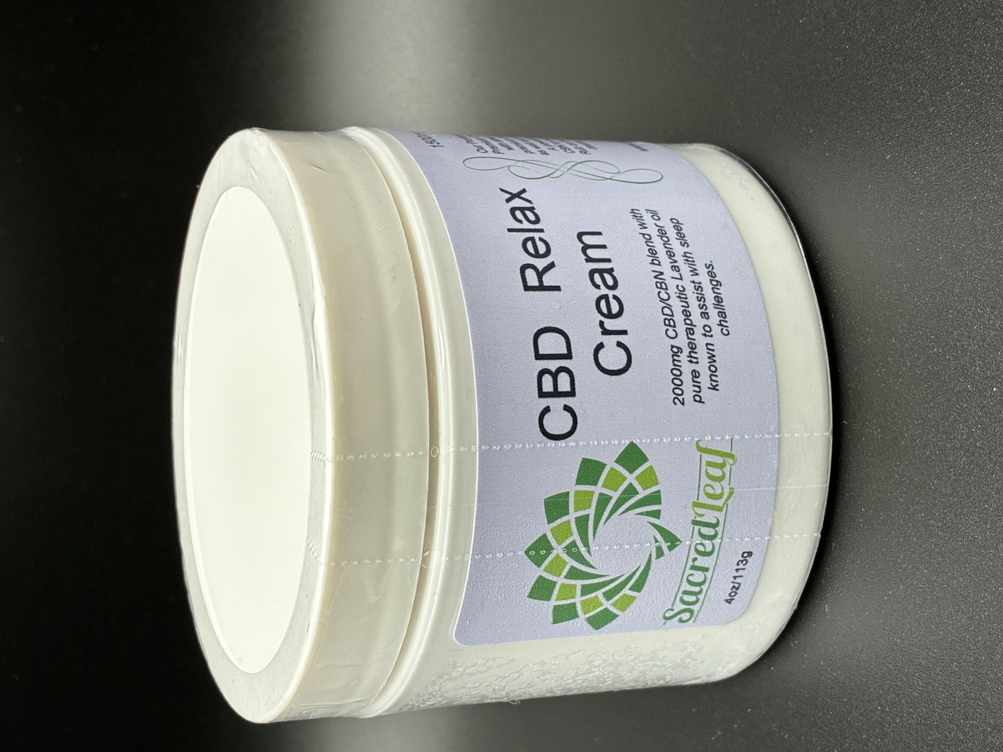 Sacred Leaf CBD/CBN Relax Cream - 2oz