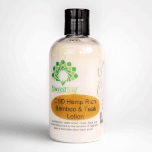 Sacred Leaf CBD Body Lotion - Bamboo Teak - 8oz